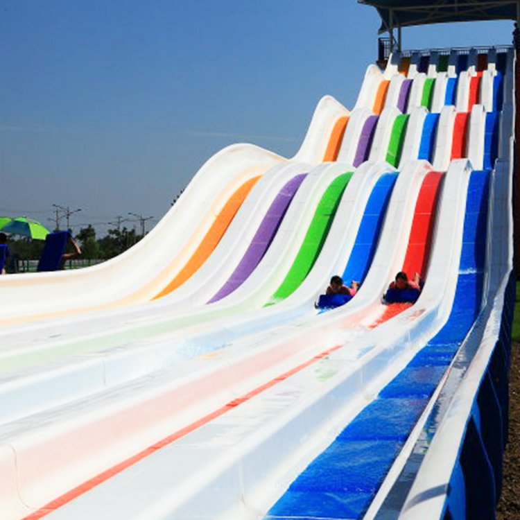 Water Slide Manufacturer Supply Long Large Fiberglass rainbow Water Slide for Sale